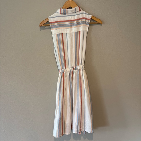 OLIVE + OAK Women’s Sleeveless Collared Casual Summer Dress with Stripes Medium - Picture 2 of 10